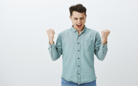 Woman holding donation box