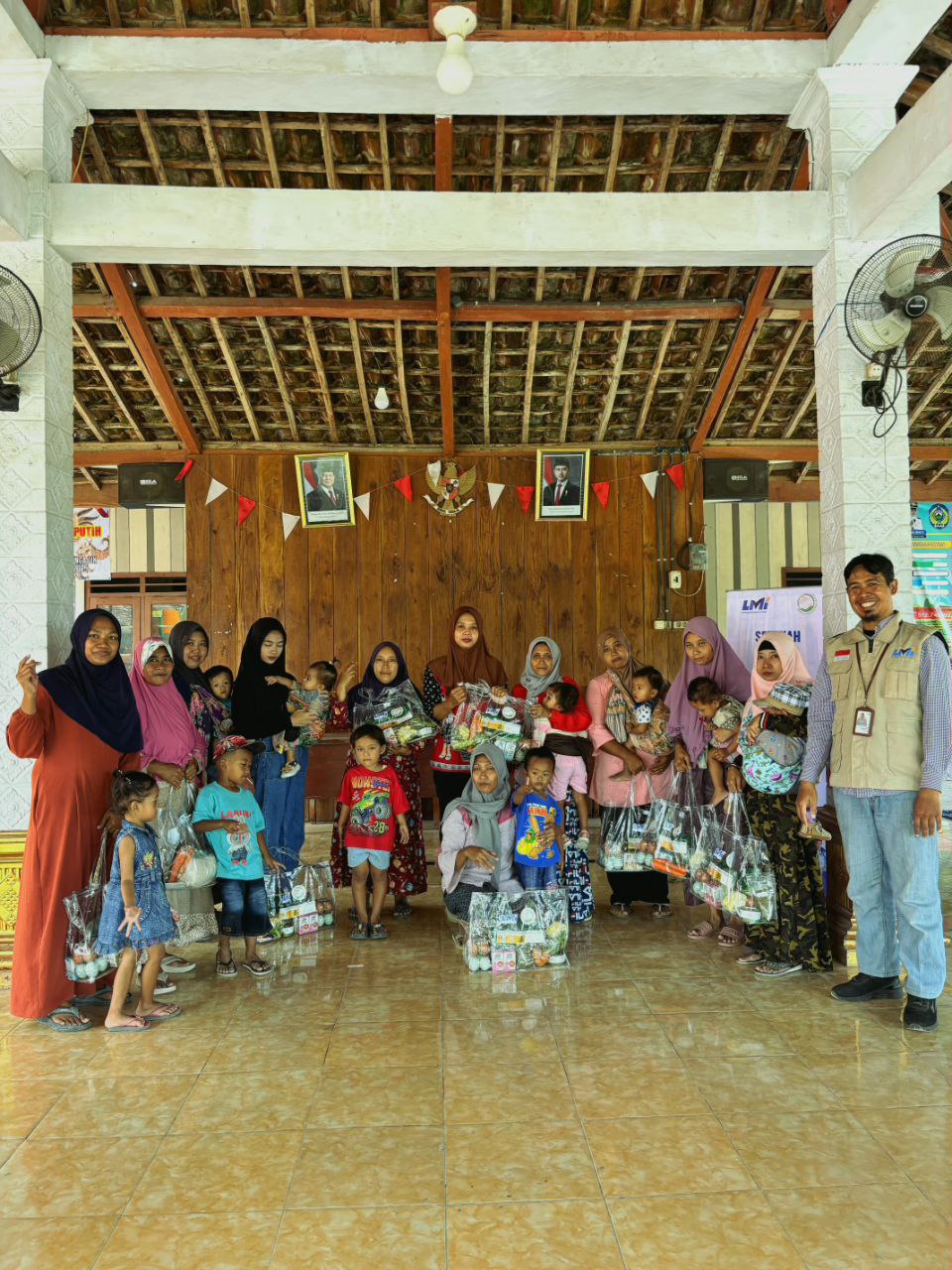 Woman holding donation box