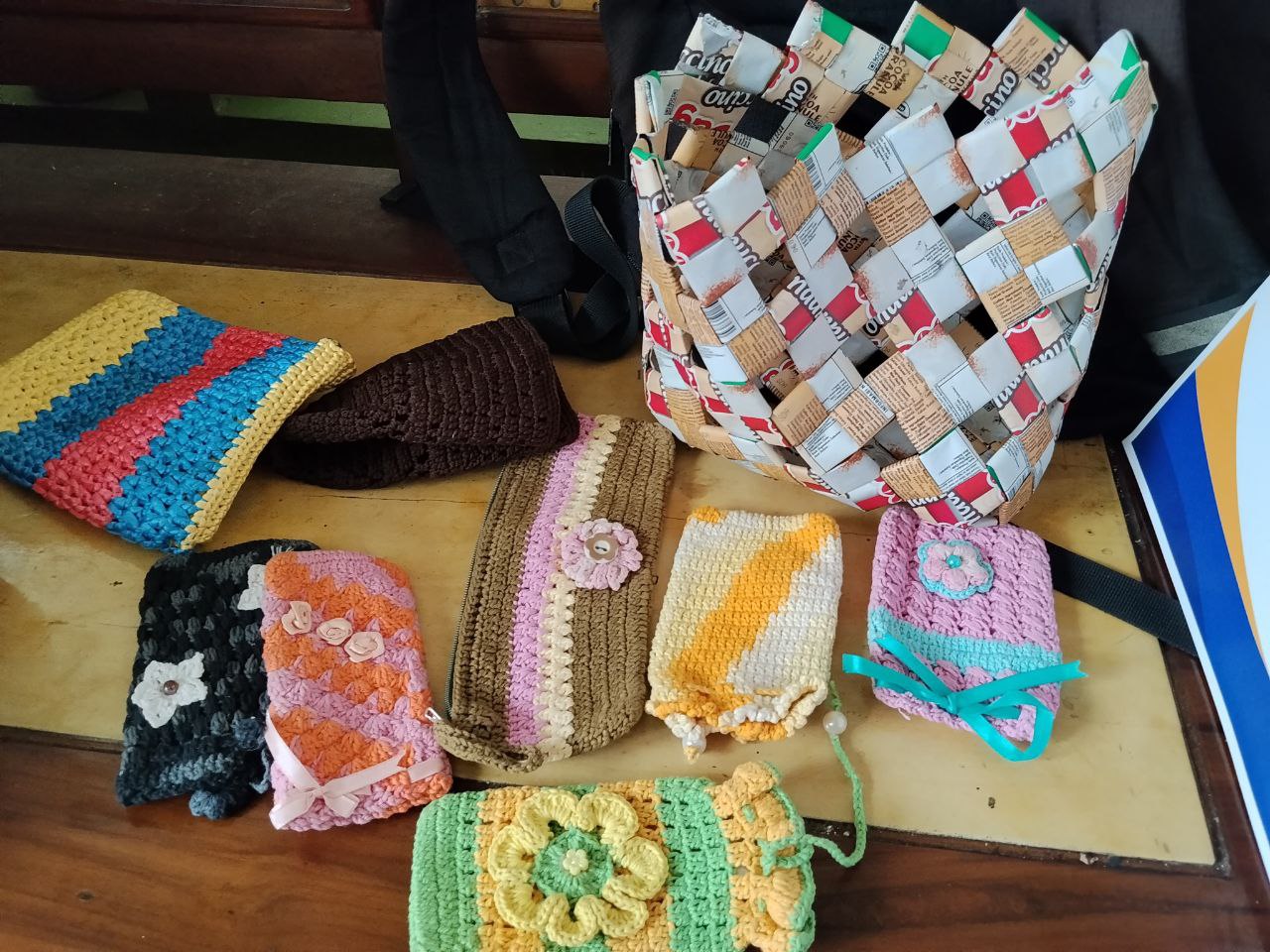 Woman holding donation box