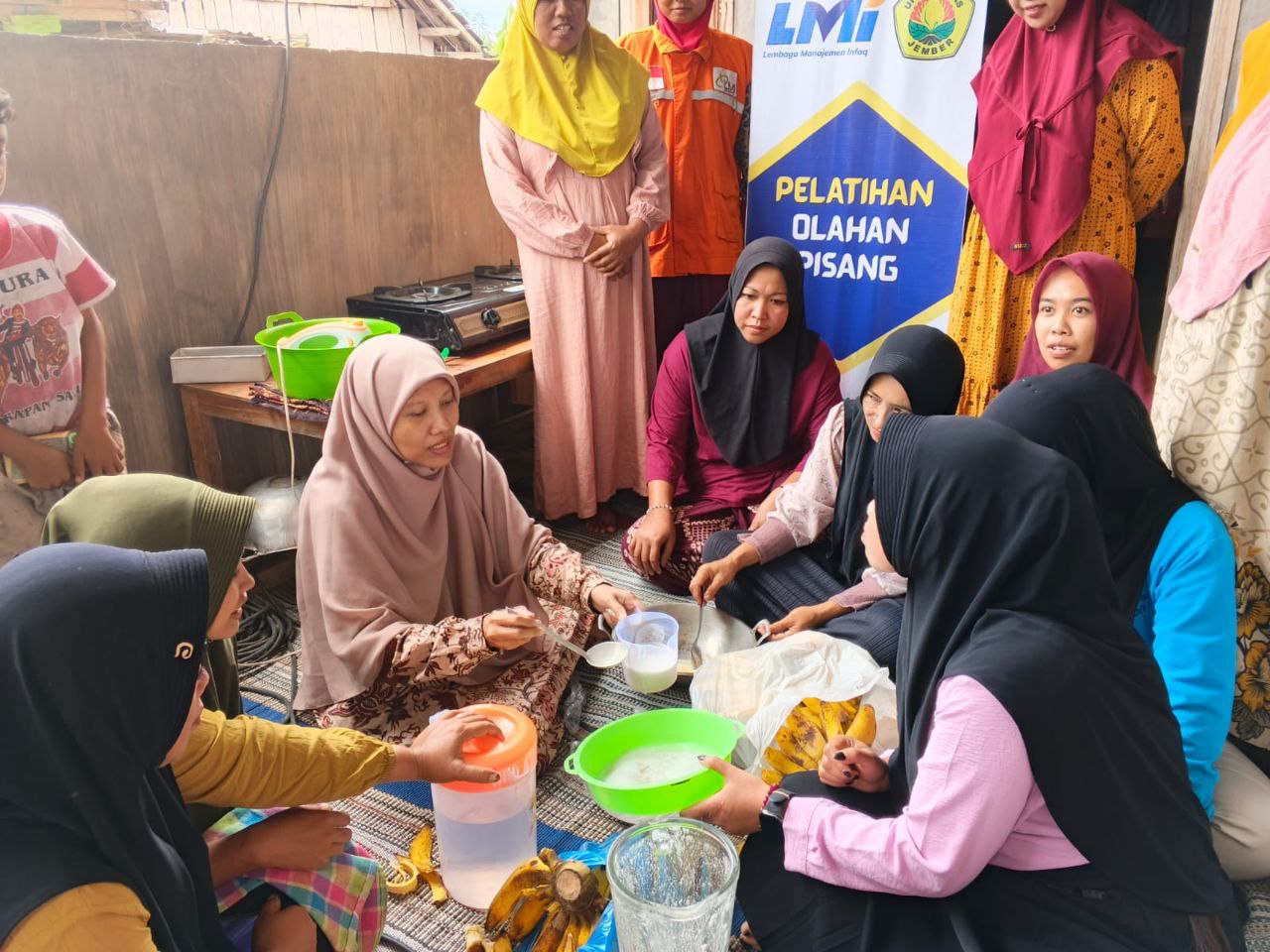 Woman holding donation box