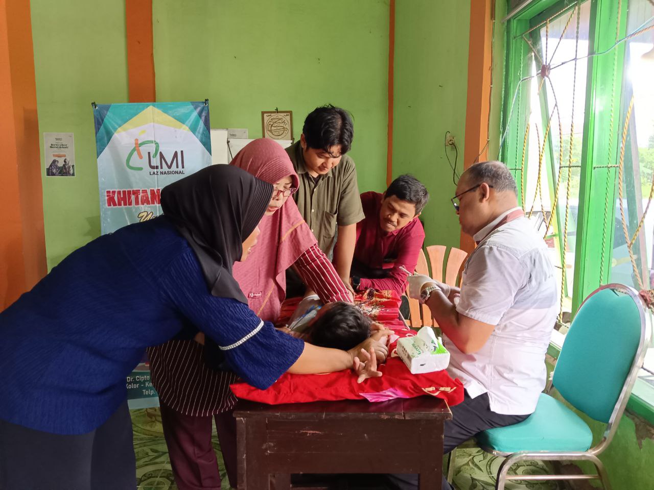 Woman holding donation box