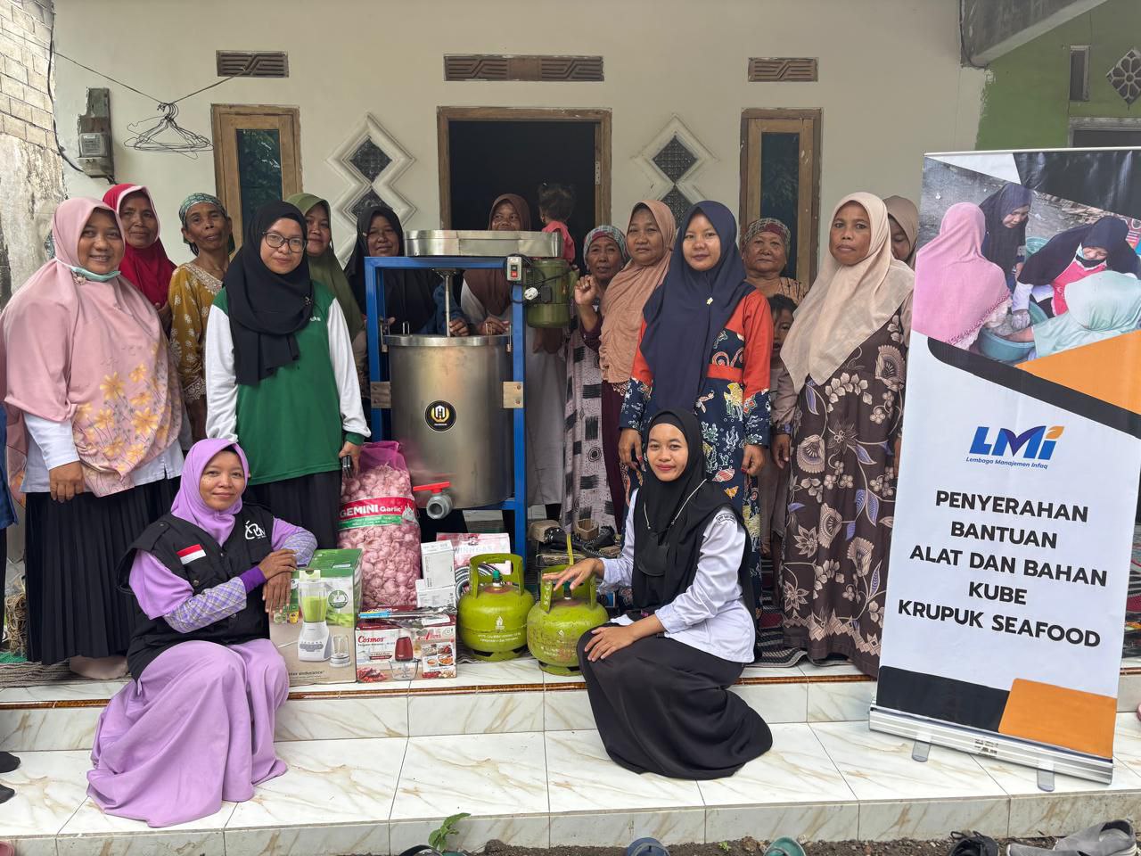 Woman holding donation box