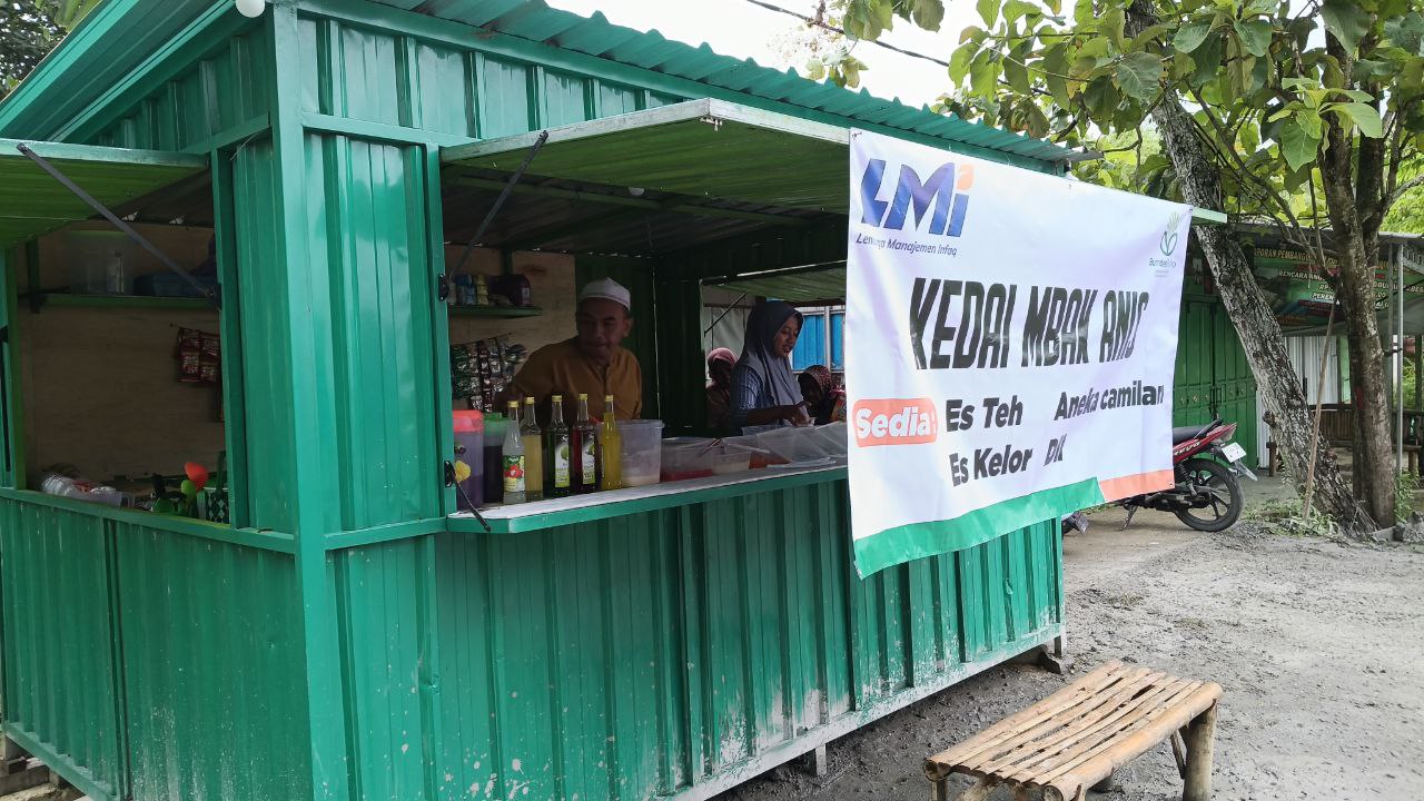 Woman holding donation box