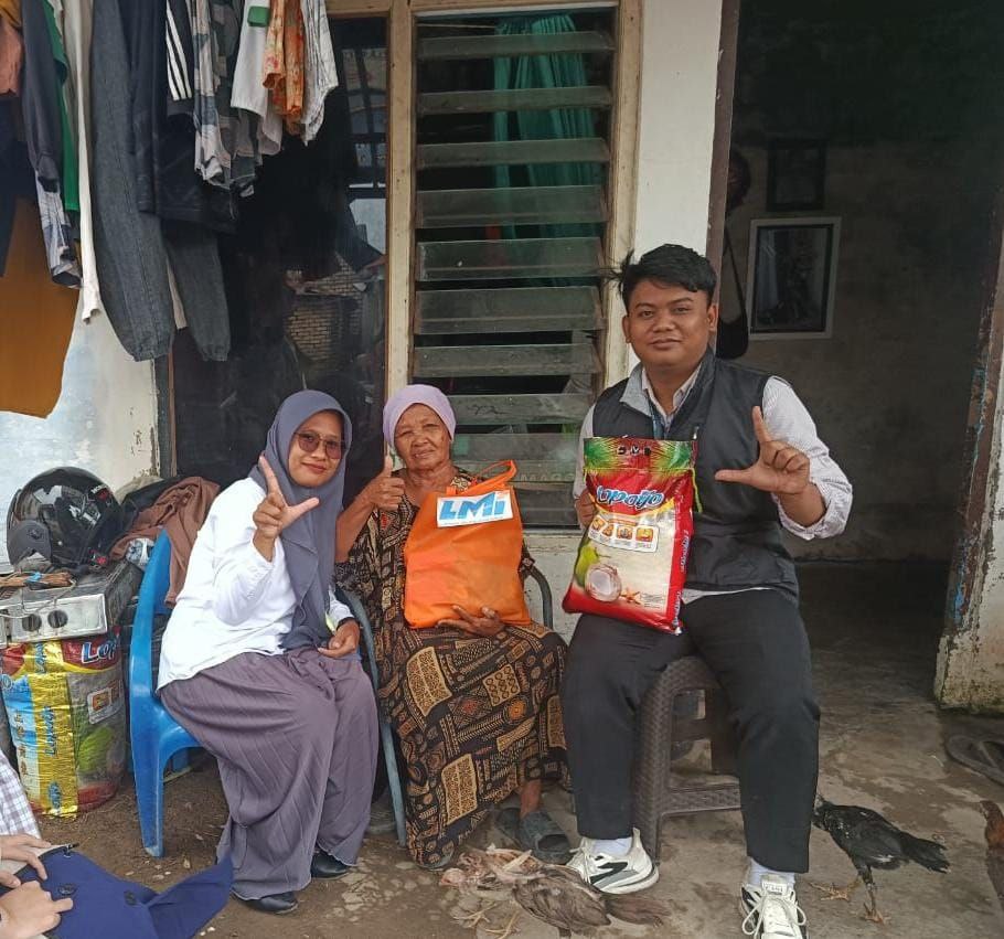 Woman holding donation box