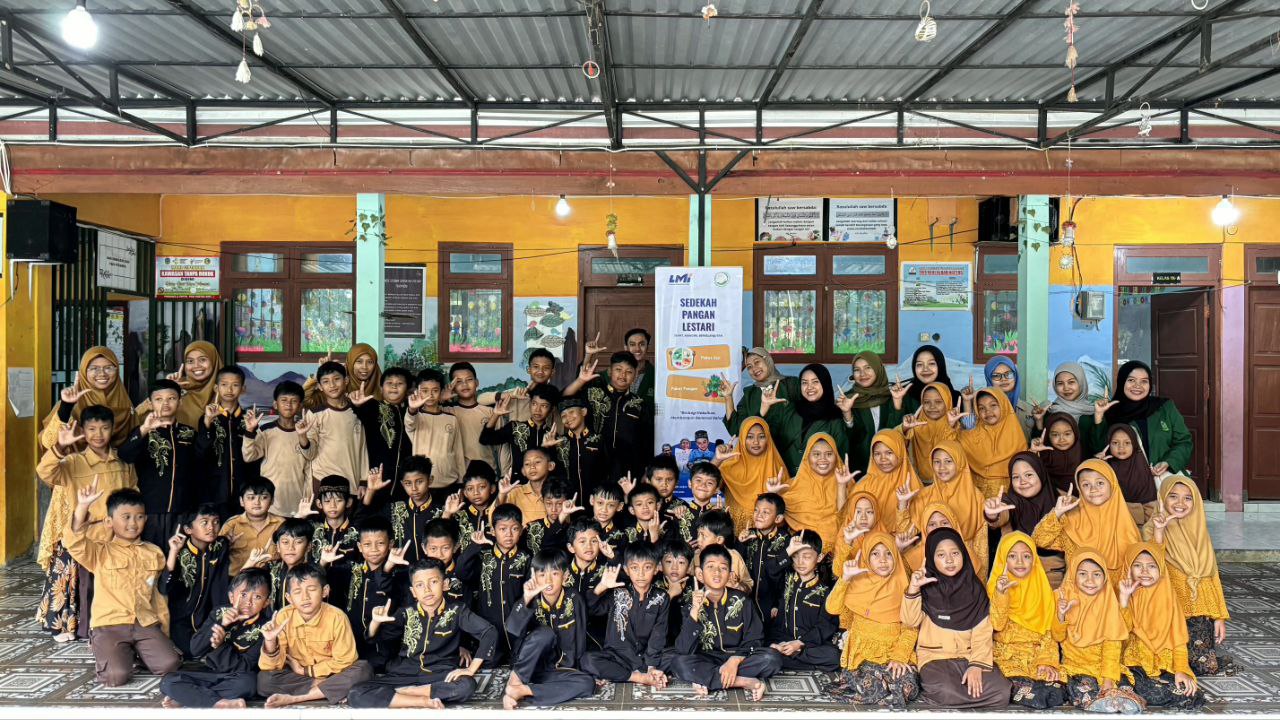 Woman holding donation box