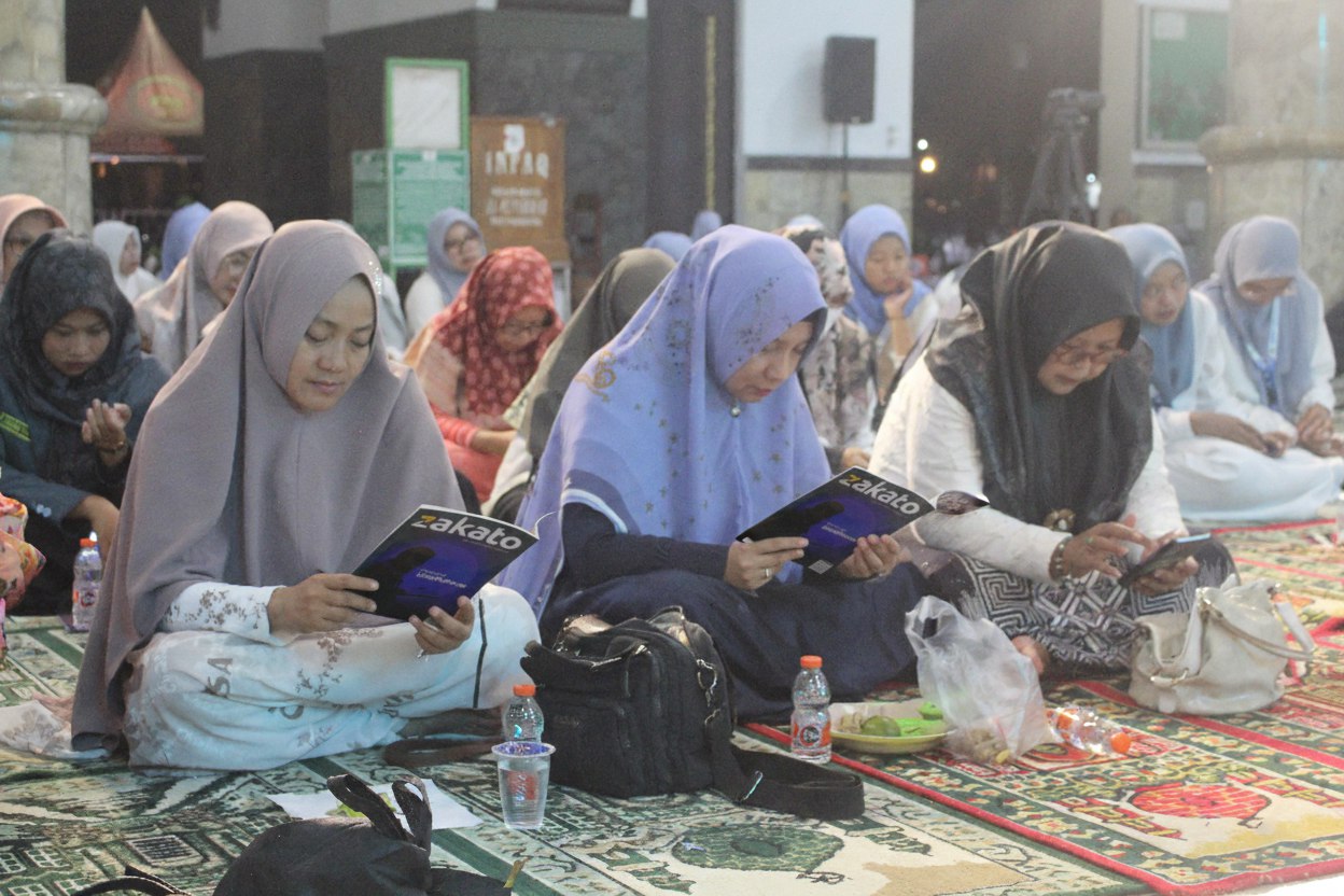 Woman holding donation box