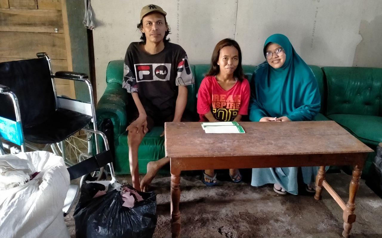 Woman holding donation box