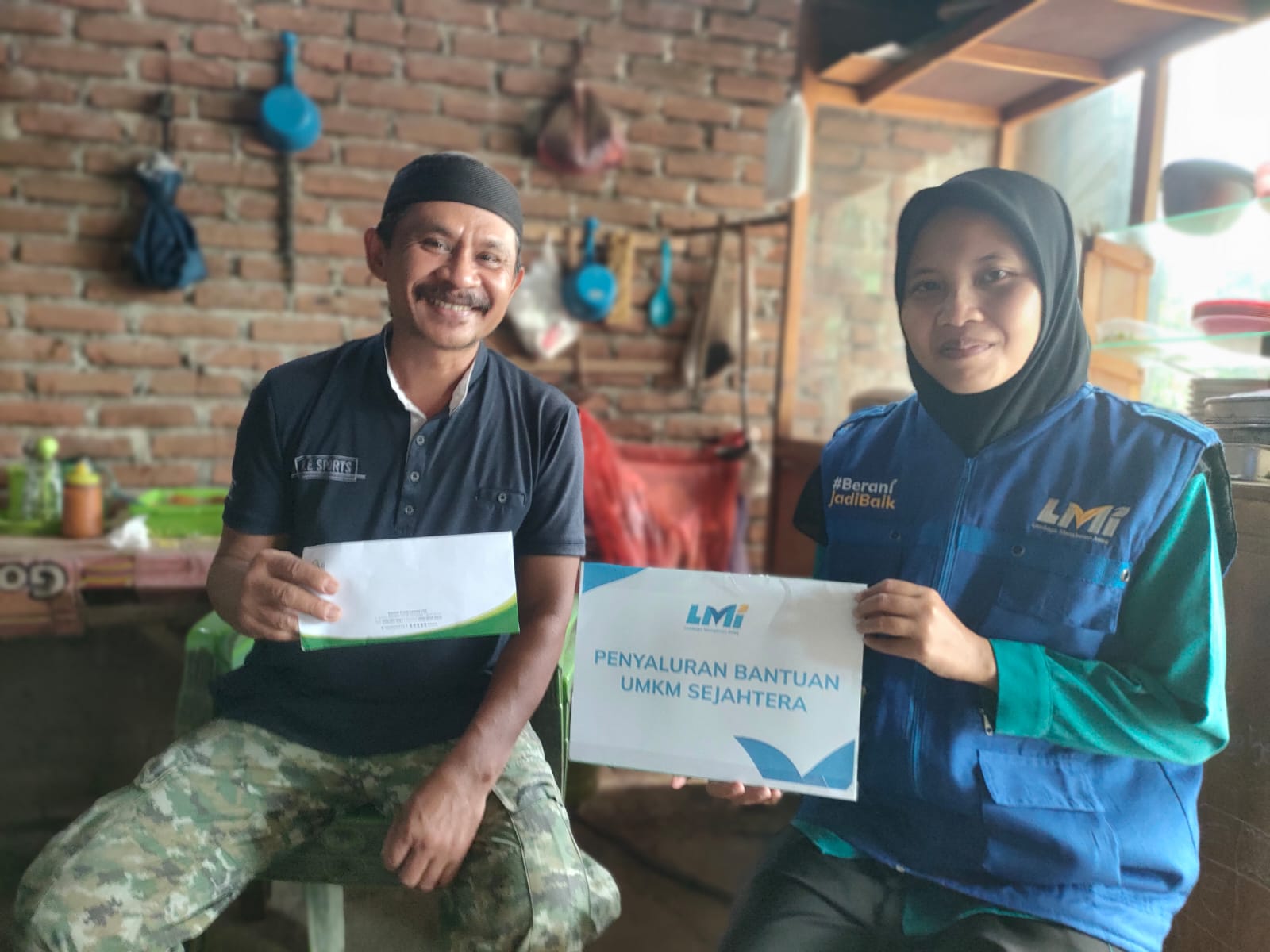 Woman holding donation box