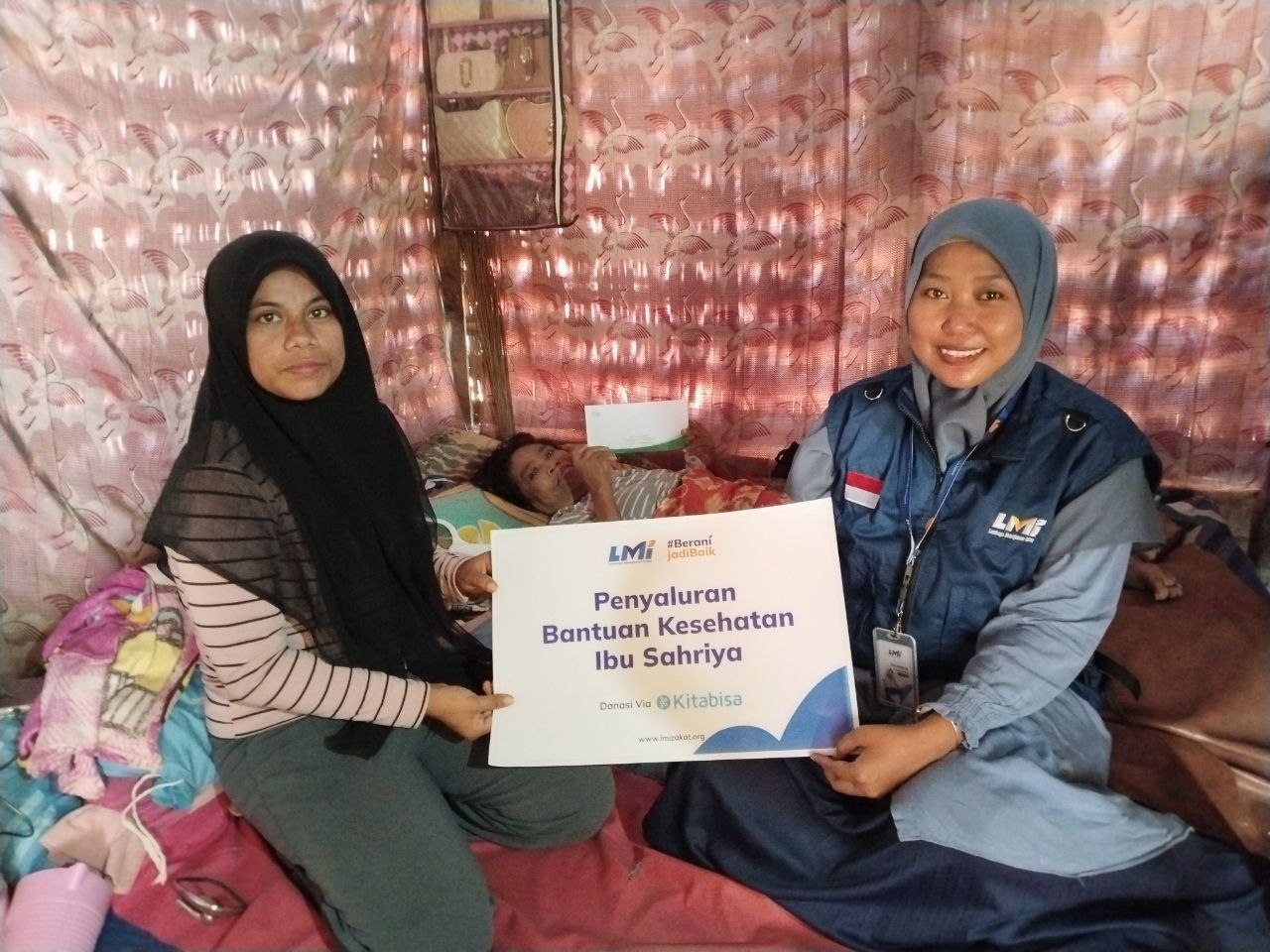Woman holding donation box