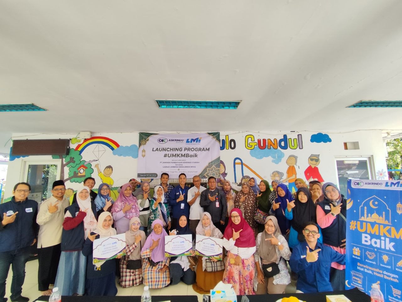 Woman holding donation box