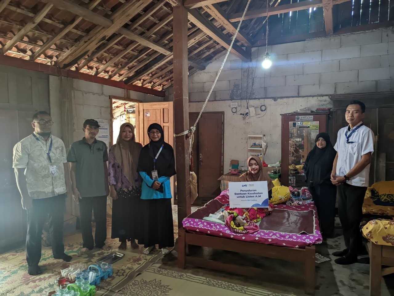 Woman holding donation box